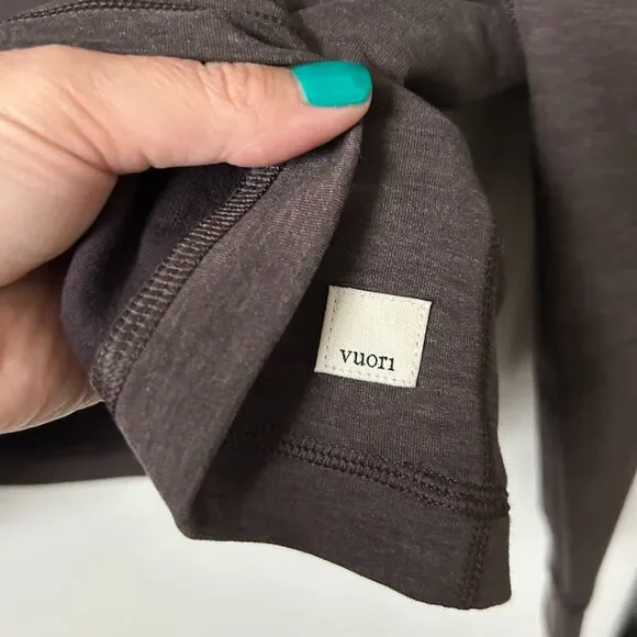 Vuori Men's Austin Henley Shirt in Java Heather Brown Size XL - Picture 4 of 7